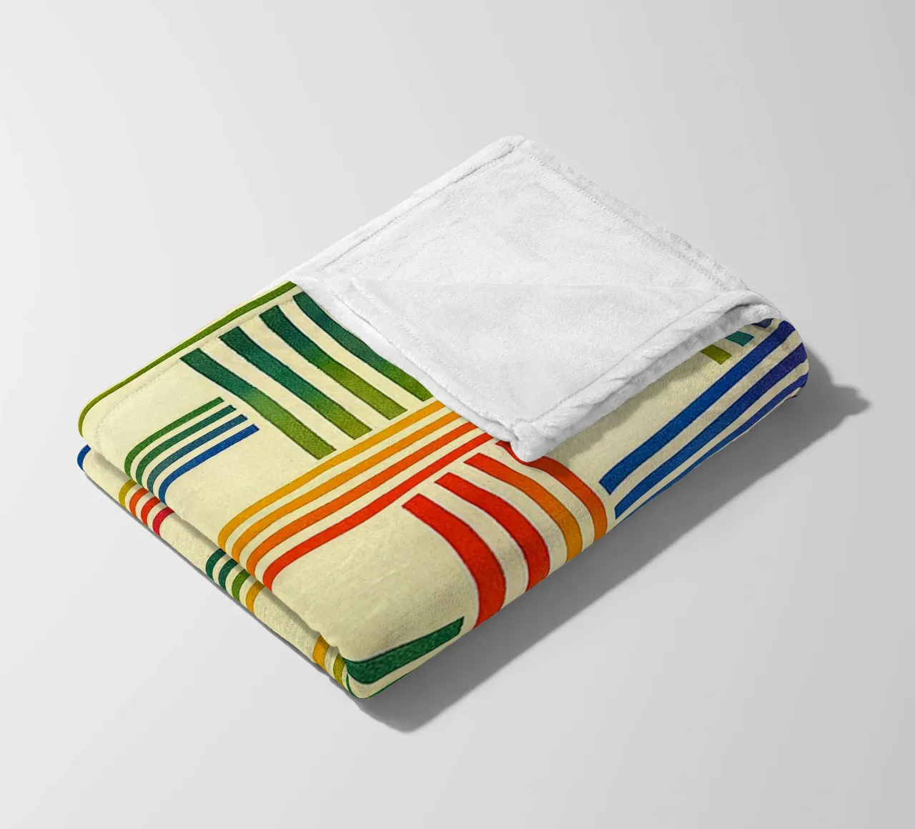 abstract geometric bamboo weave line fleece blanket by arkhanz