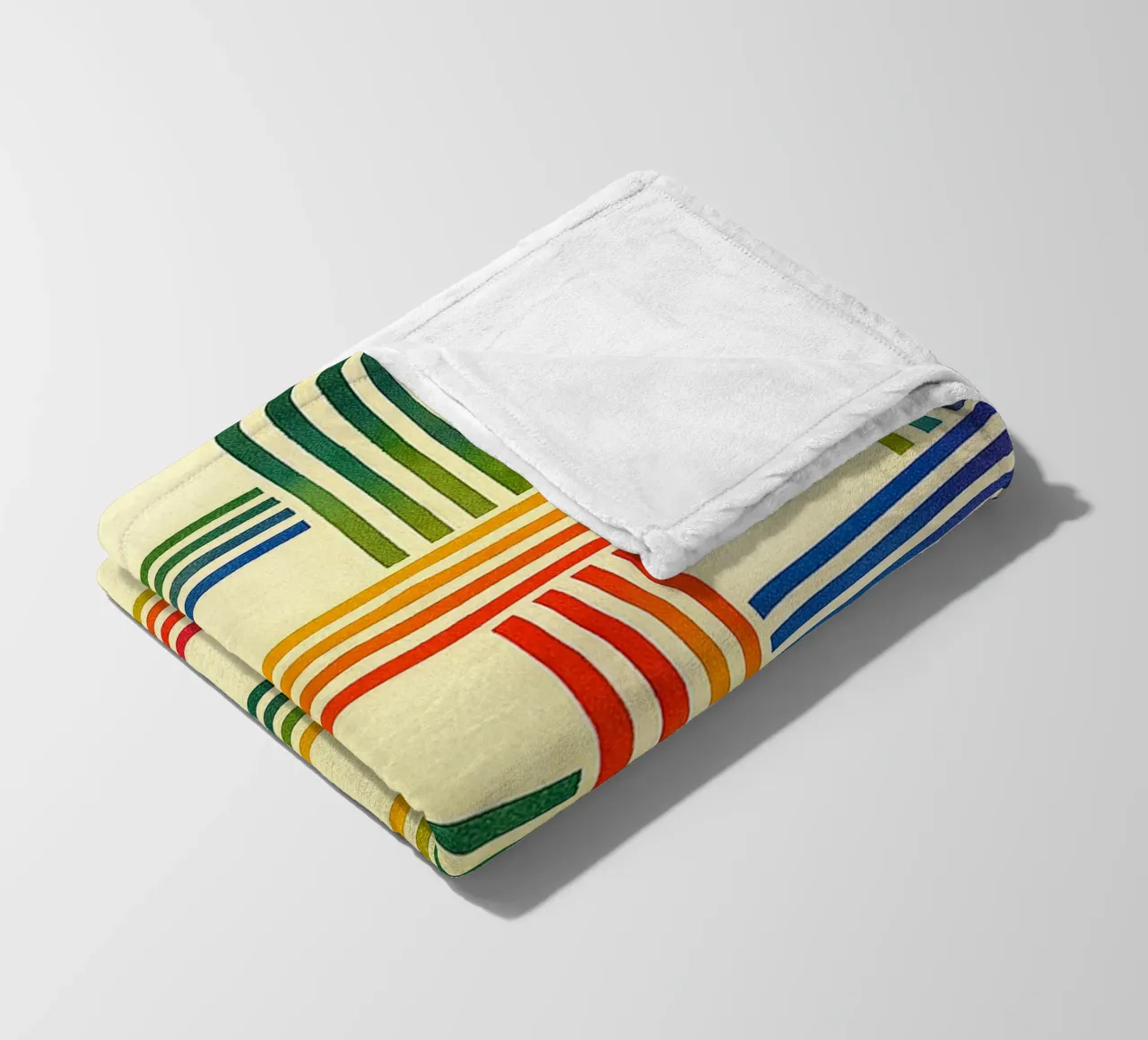abstract geometric bamboo weave line fleece blanket by arkhanz