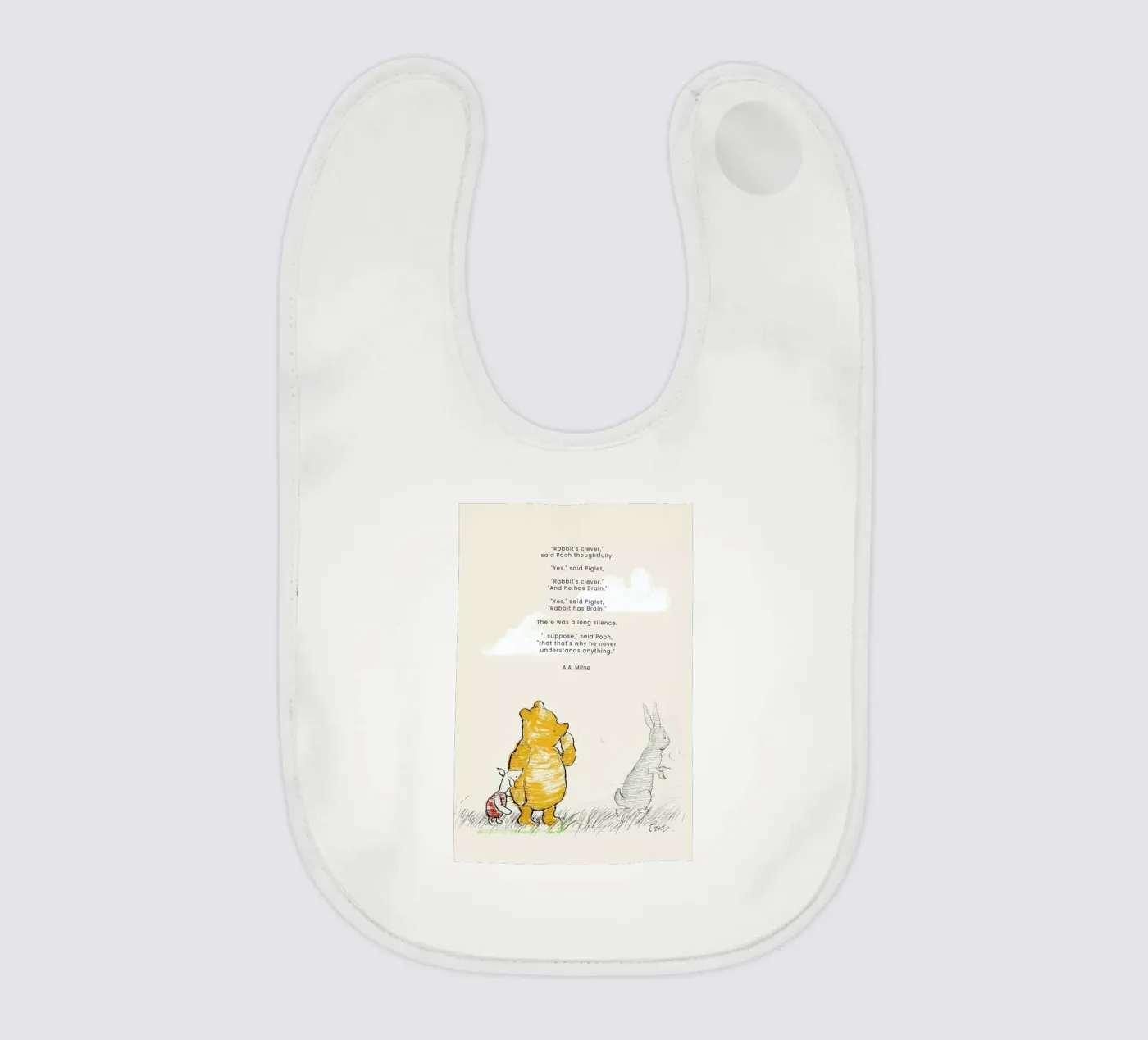 Rabbit baby bib by Vintage by JUNIQE