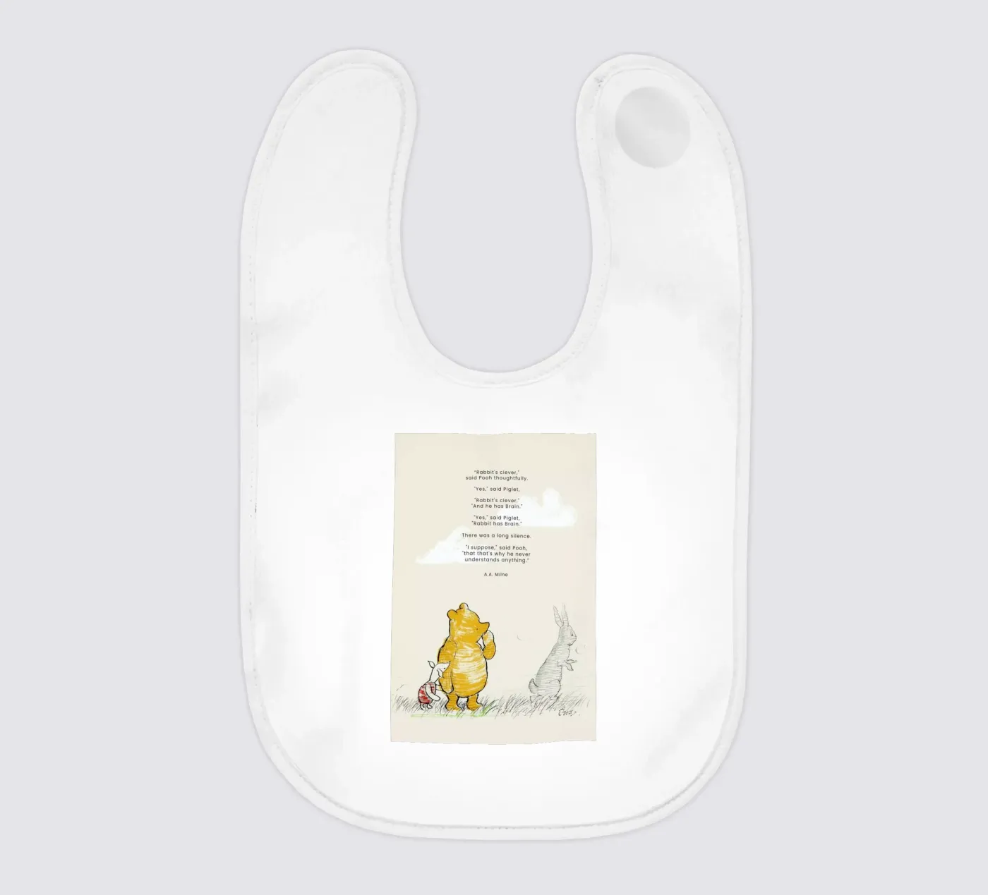Rabbit baby bib by Vintage by JUNIQE