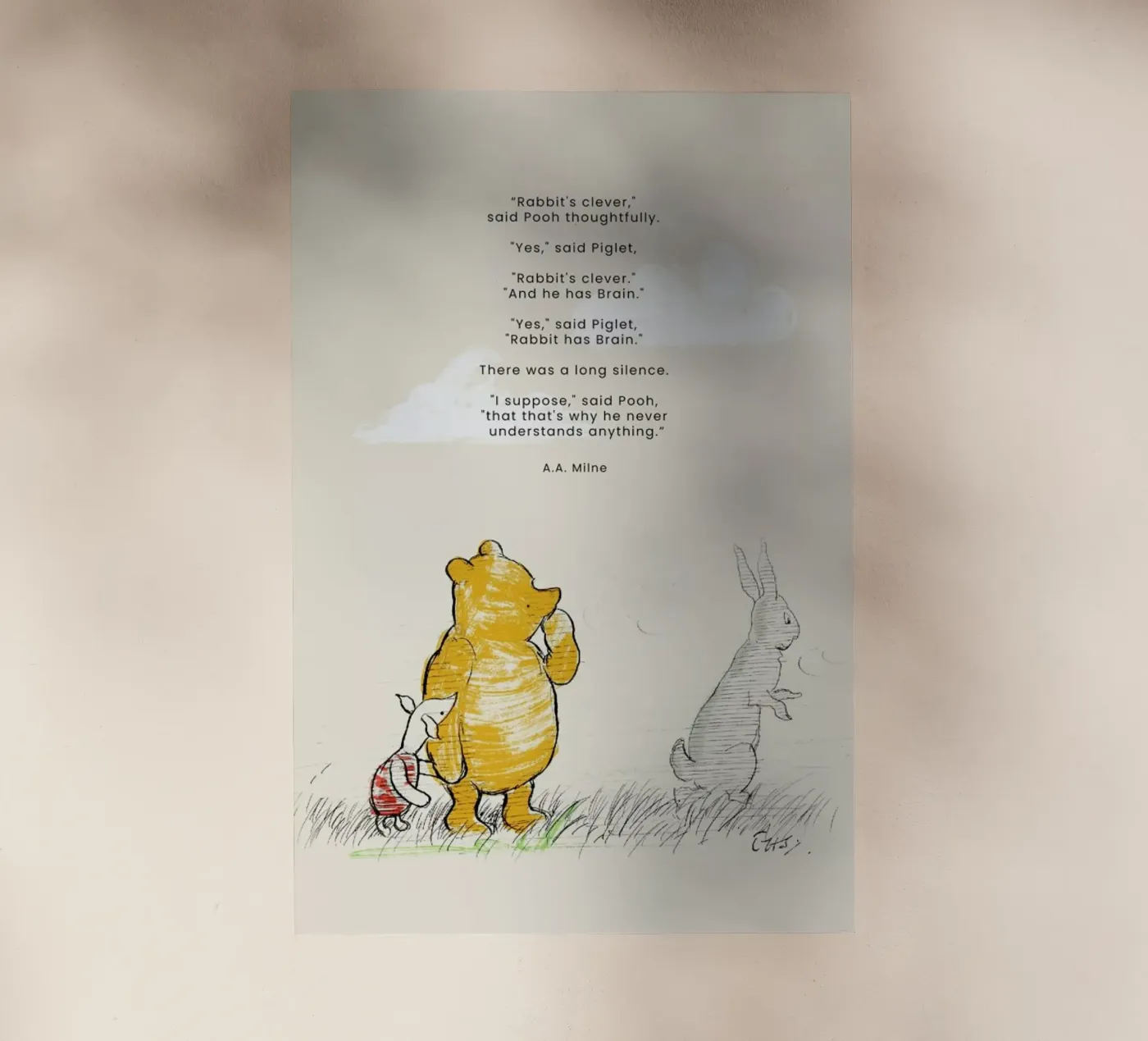 Rabbit pellicola backlit da Vintage by JUNIQE