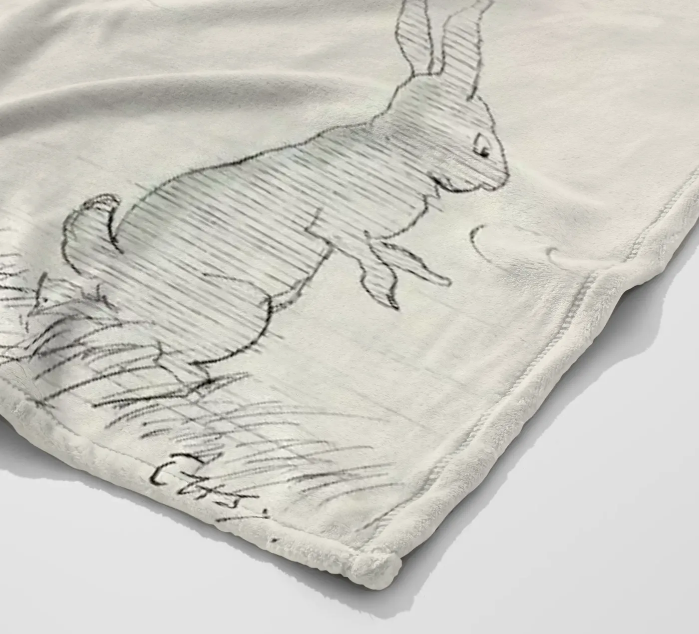 Rabbit coperta in pile da Vintage by JUNIQE