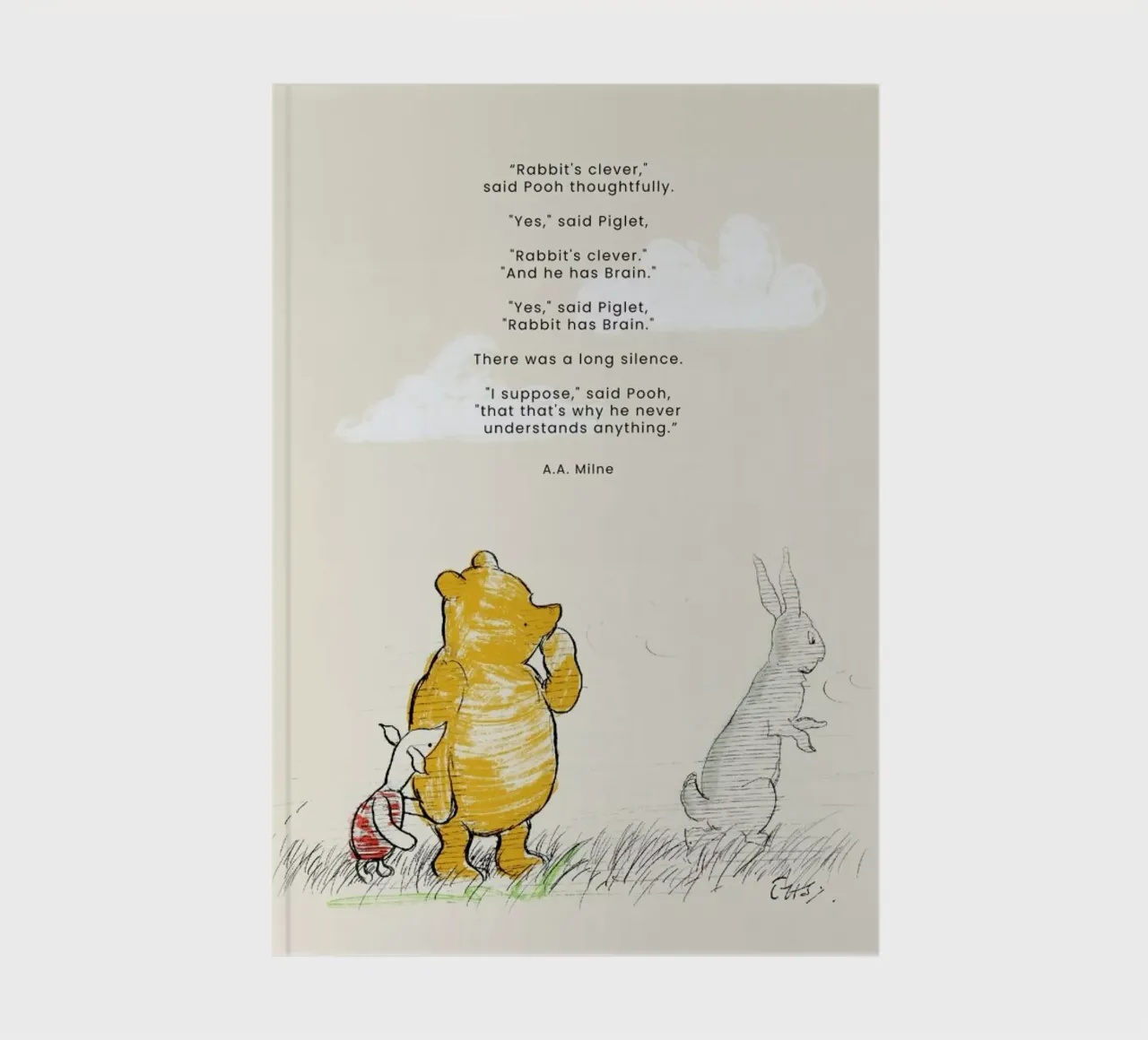 Rabbit notebook by Vintage by JUNIQE
