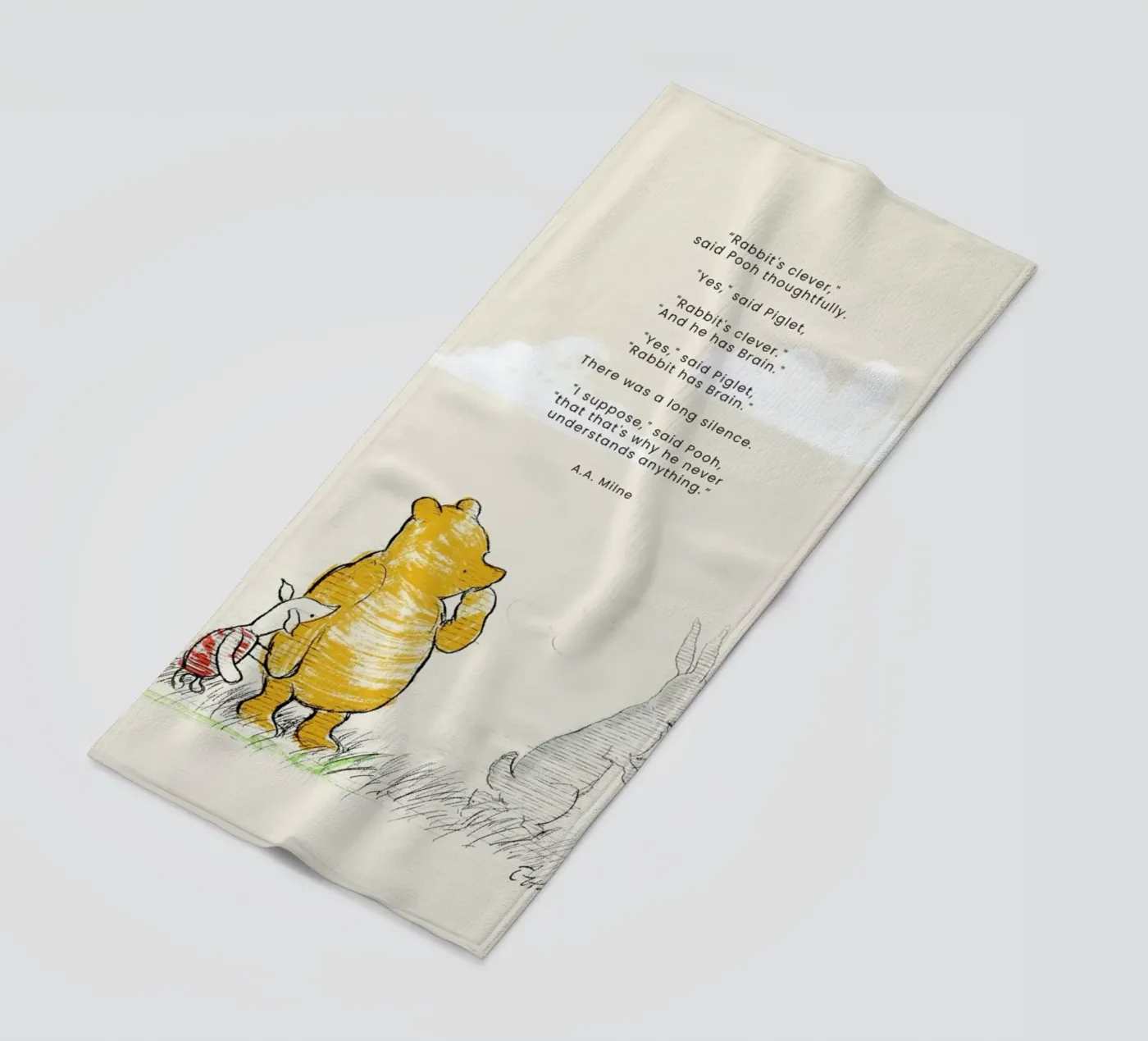 Rabbit serviette de plage de Vintage by JUNIQE