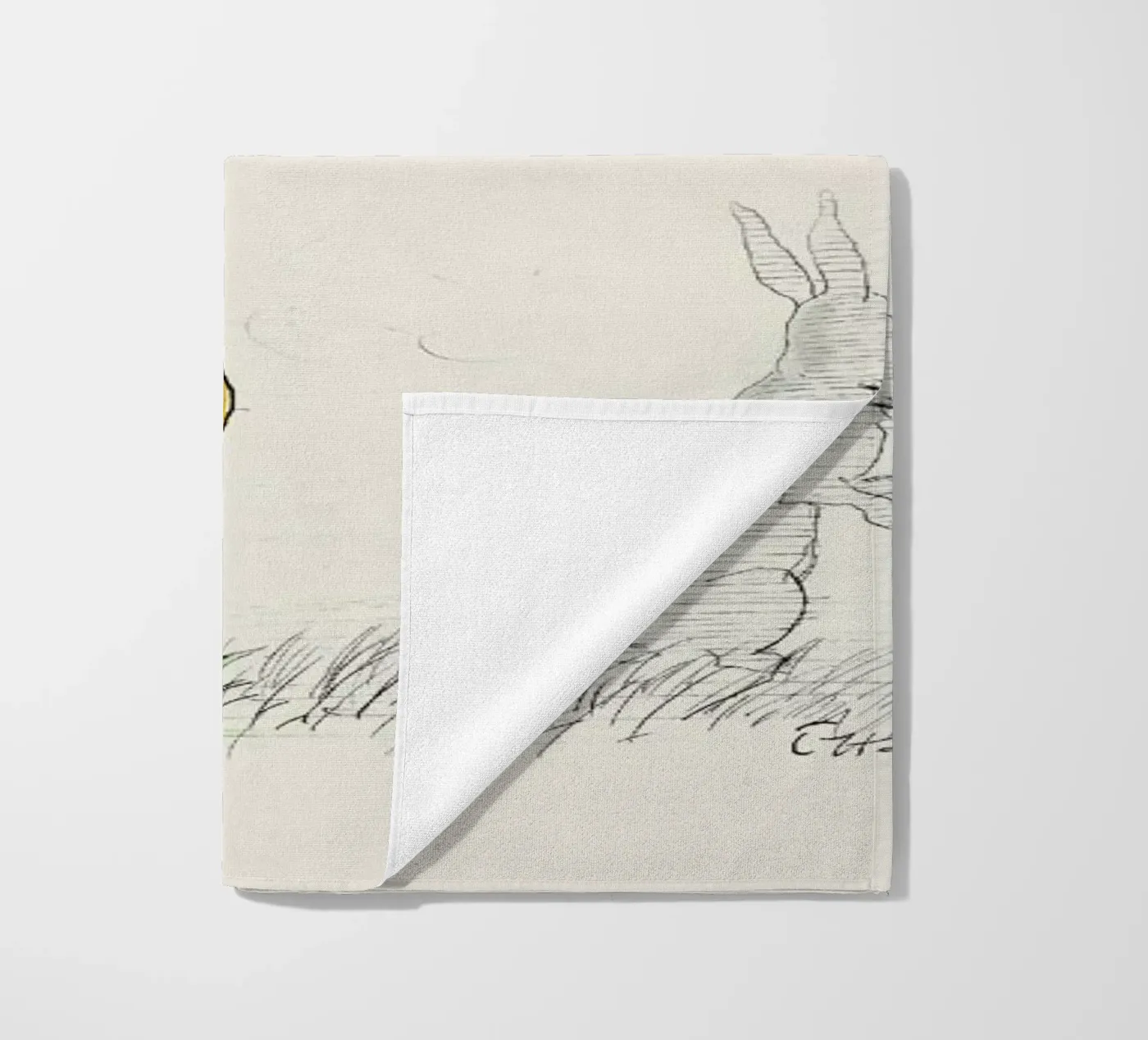 Rabbit serviette de plage de Vintage by JUNIQE
