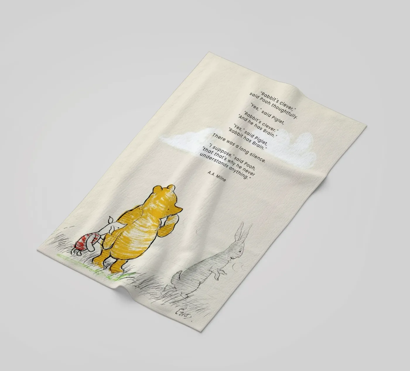 Rabbit serviette de plage de Vintage by JUNIQE