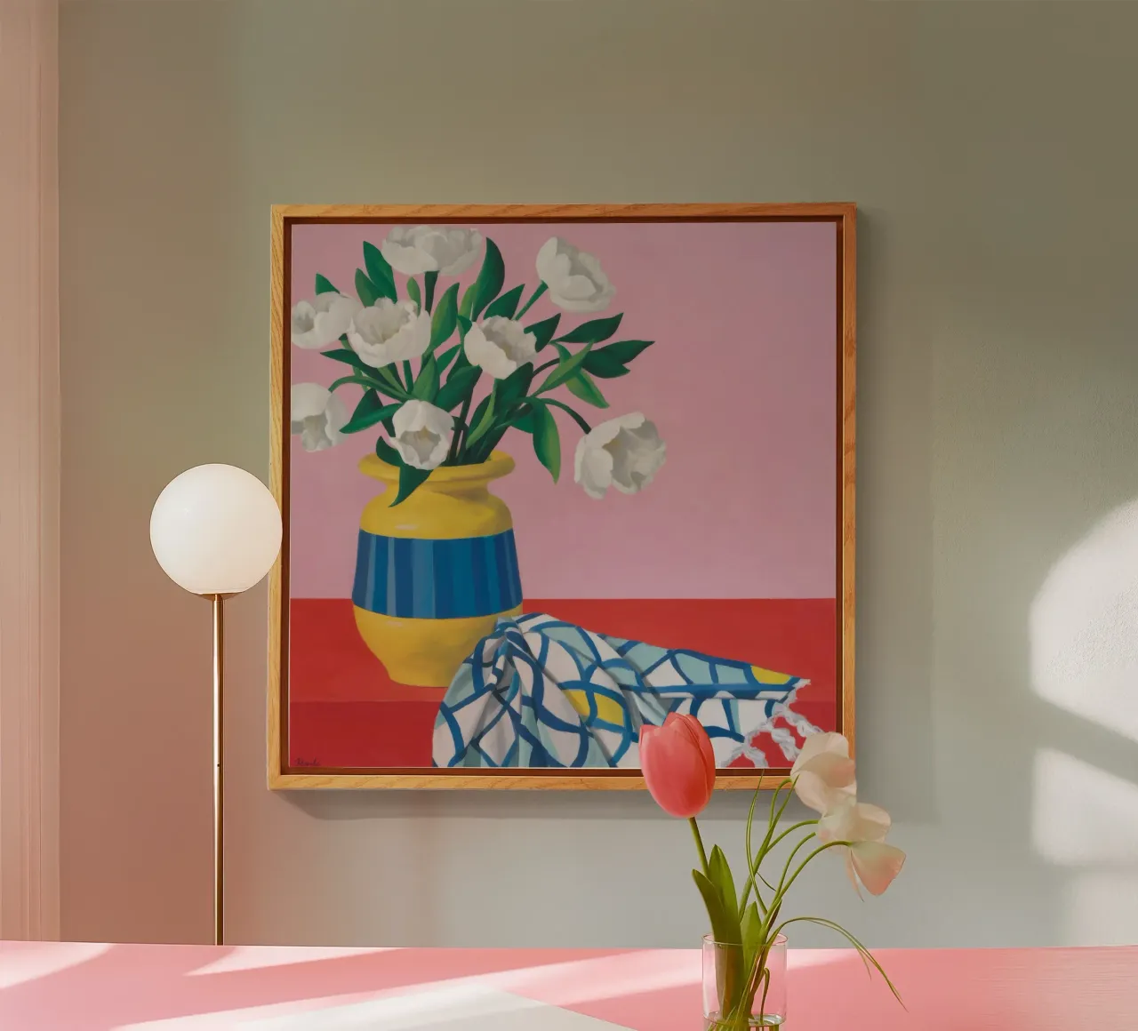 Tulipano Serenity Bloom plexiglass da Dawn Light