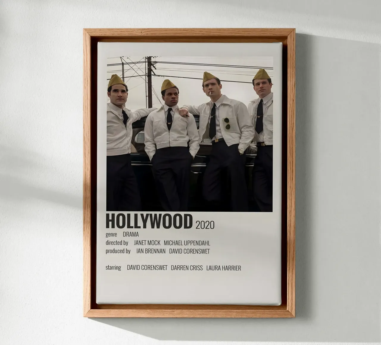 HOLLYWOOD 2020 canvas met Baklijst van MVFminimalist