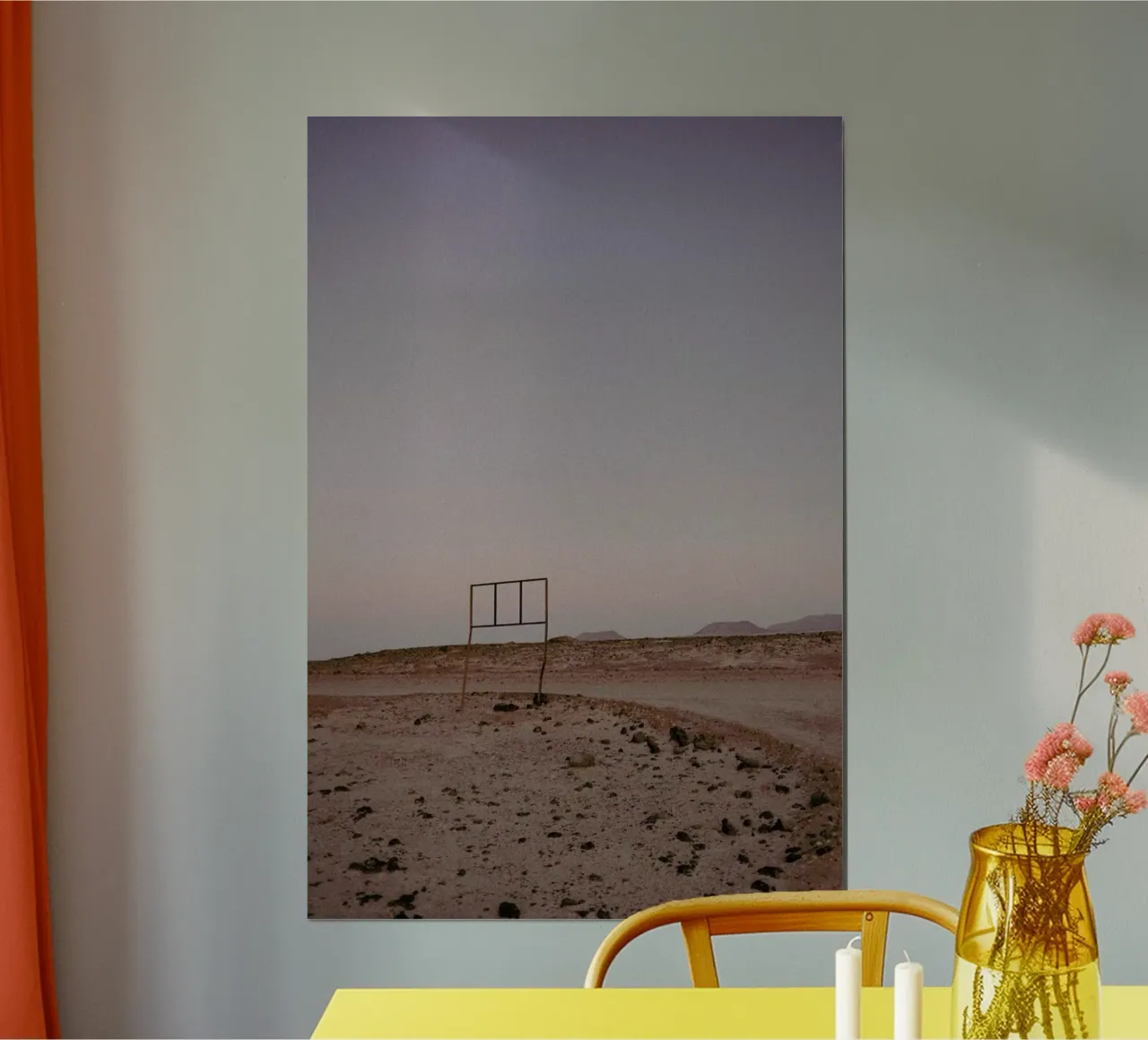 Blue Desert poster con telaio in legno da Chris Abatzis