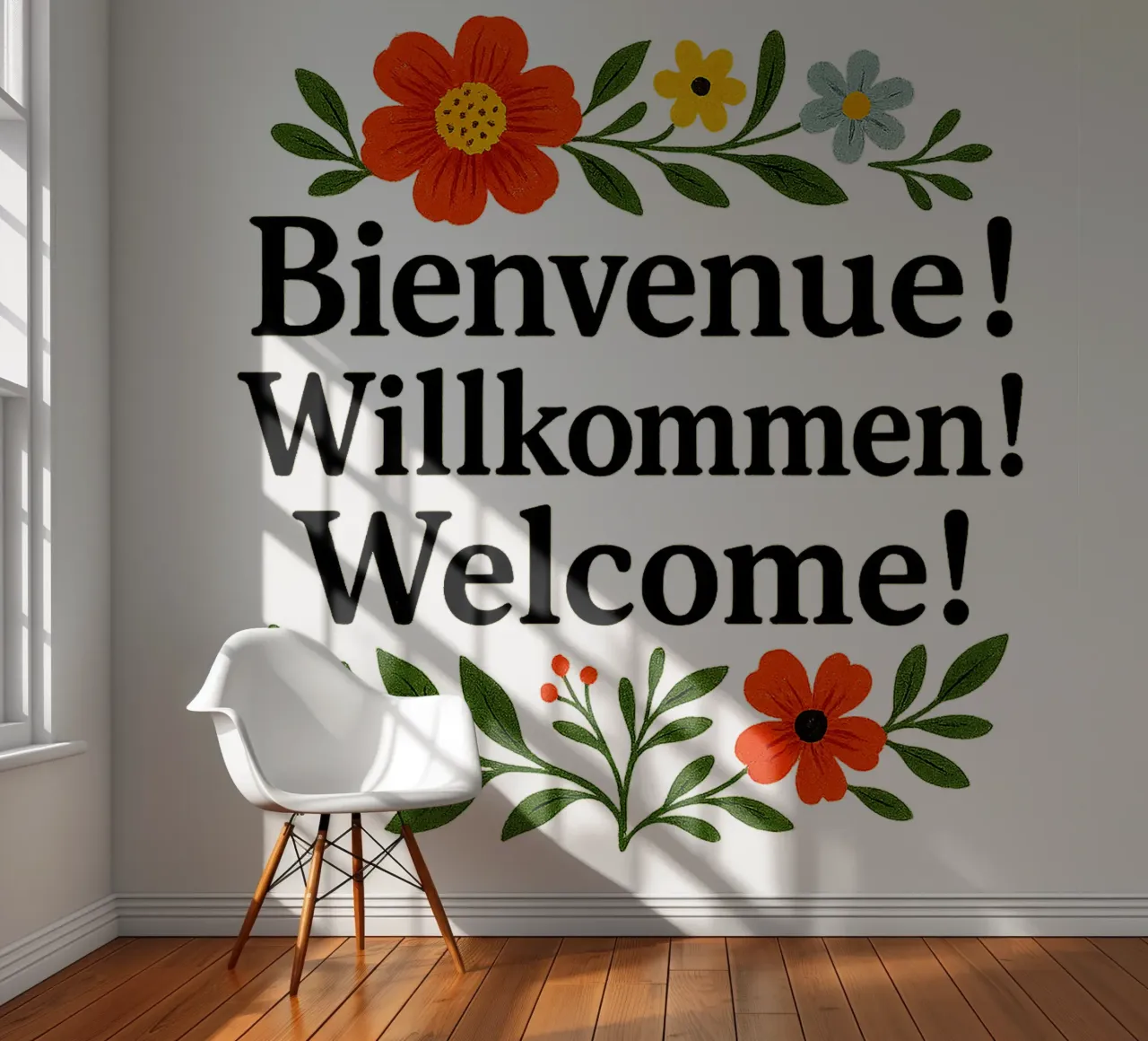 WILLKOMMEN BIENVENUE WELCOME papier peint photo de Vintage Van Gogh