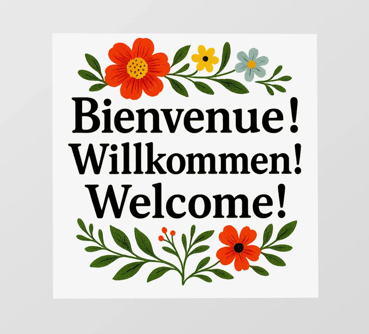 WILLKOMMEN BIENVENUE WELCOME papier peint photo de Vintage Van Gogh