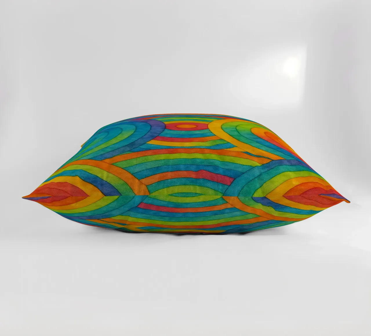 abstract geometric circle line decorative cushion by arkhanz