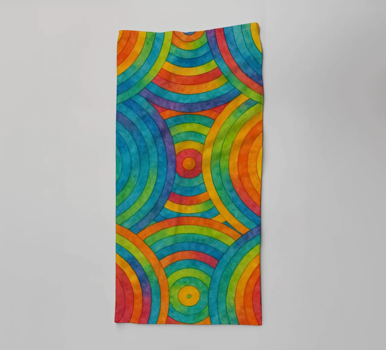 abstract geometric circle line towel by arkhanz