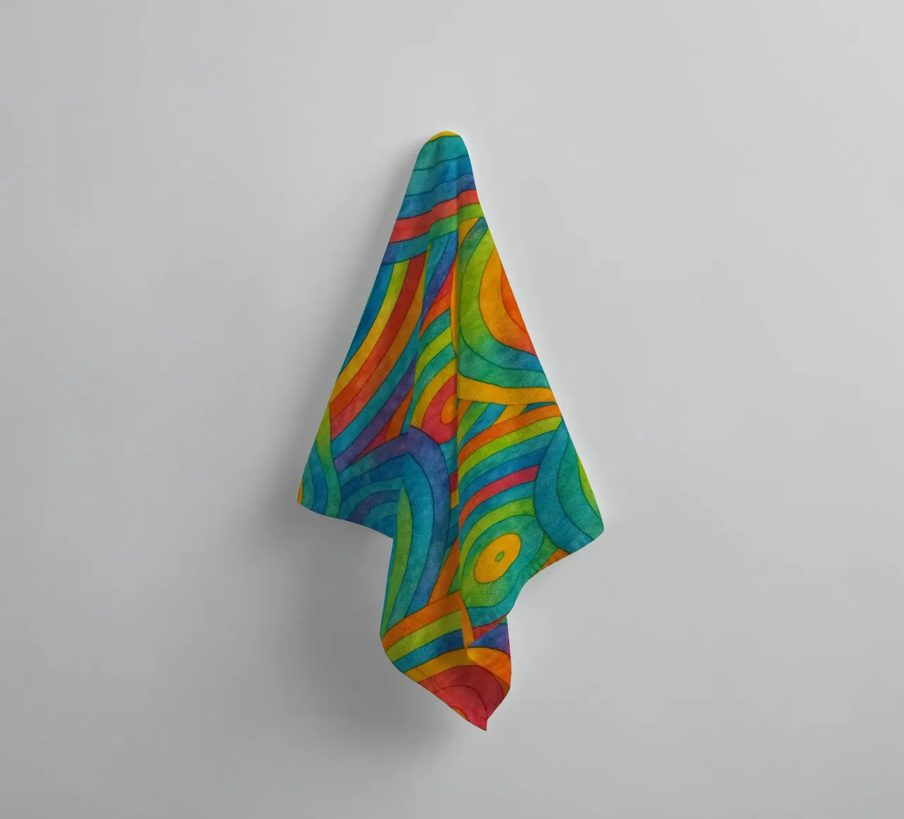 abstract geometric circle line towel by arkhanz