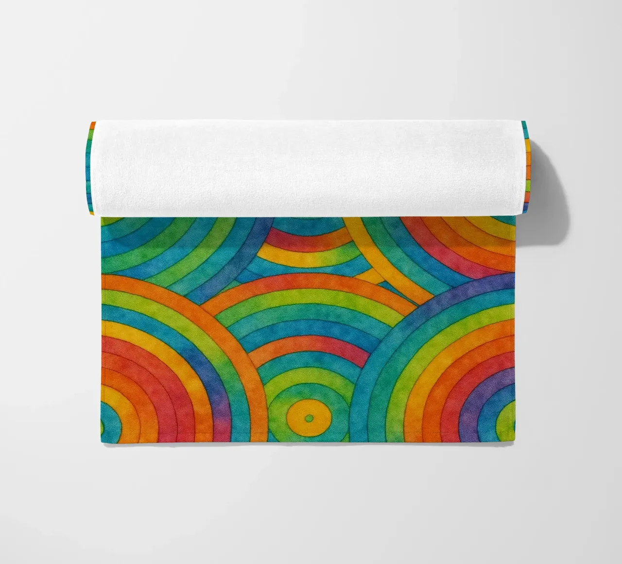 abstract geometric circle line beach towel by arkhanz