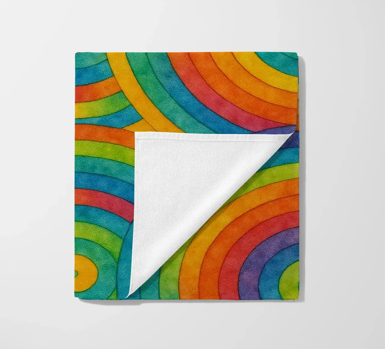 abstract geometric circle line beach towel by arkhanz