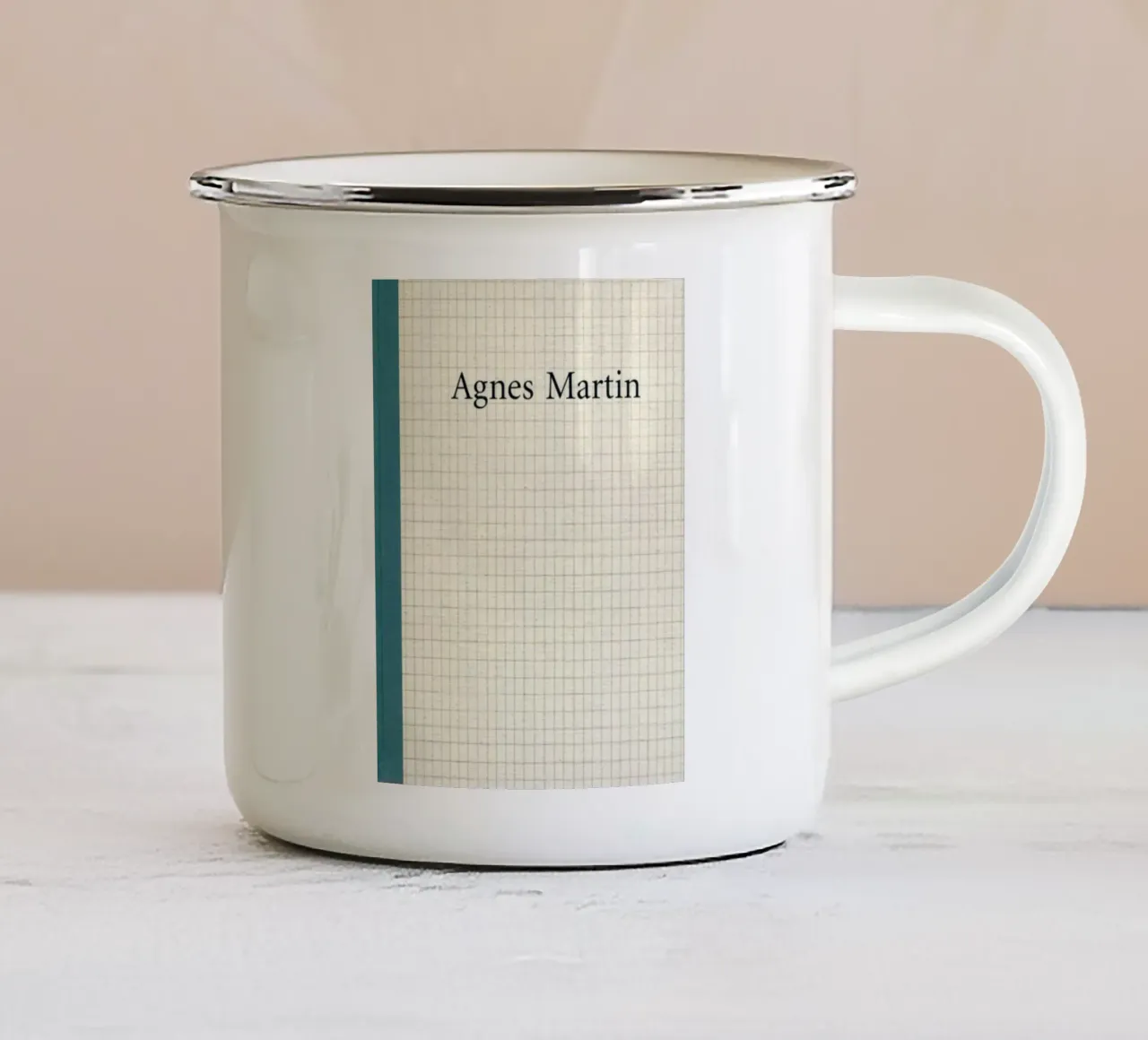 Agnes Martin Copertine di libri tazza in smalto da Alishasteel
