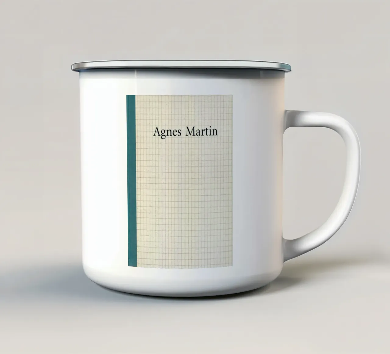 Agnes Martin Copertine di libri tazza in smalto da Alishasteel