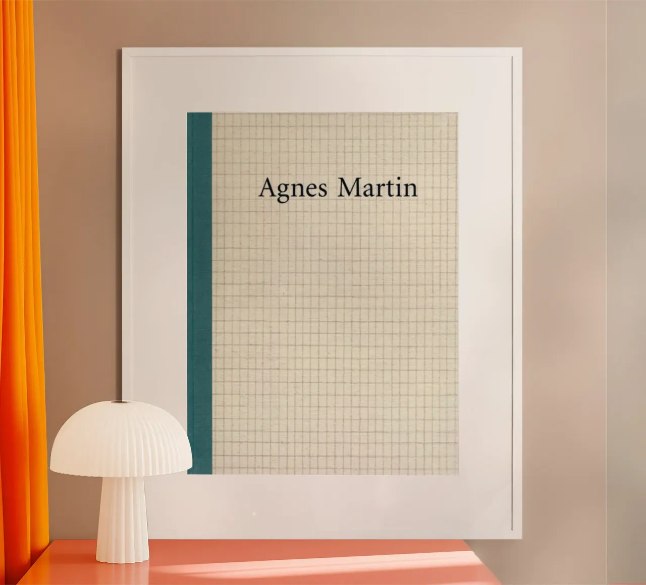 Agnes Martin Cover Boeken poster met aluminium frame van Alishasteel