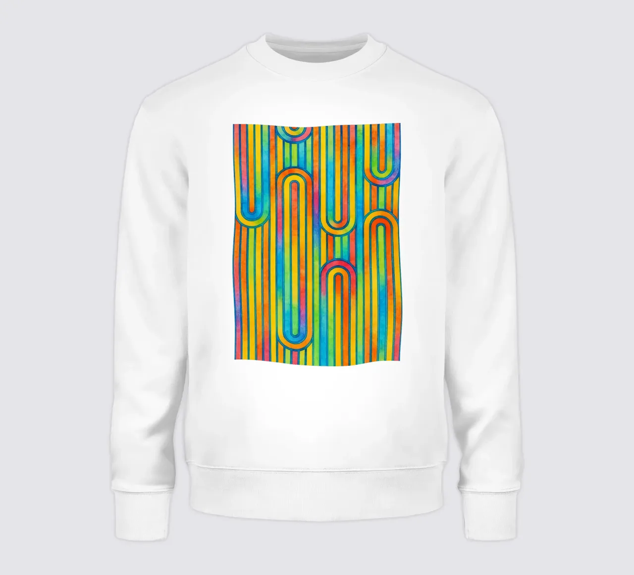 linea geometrica astratta colorfull felpa da arkhanz