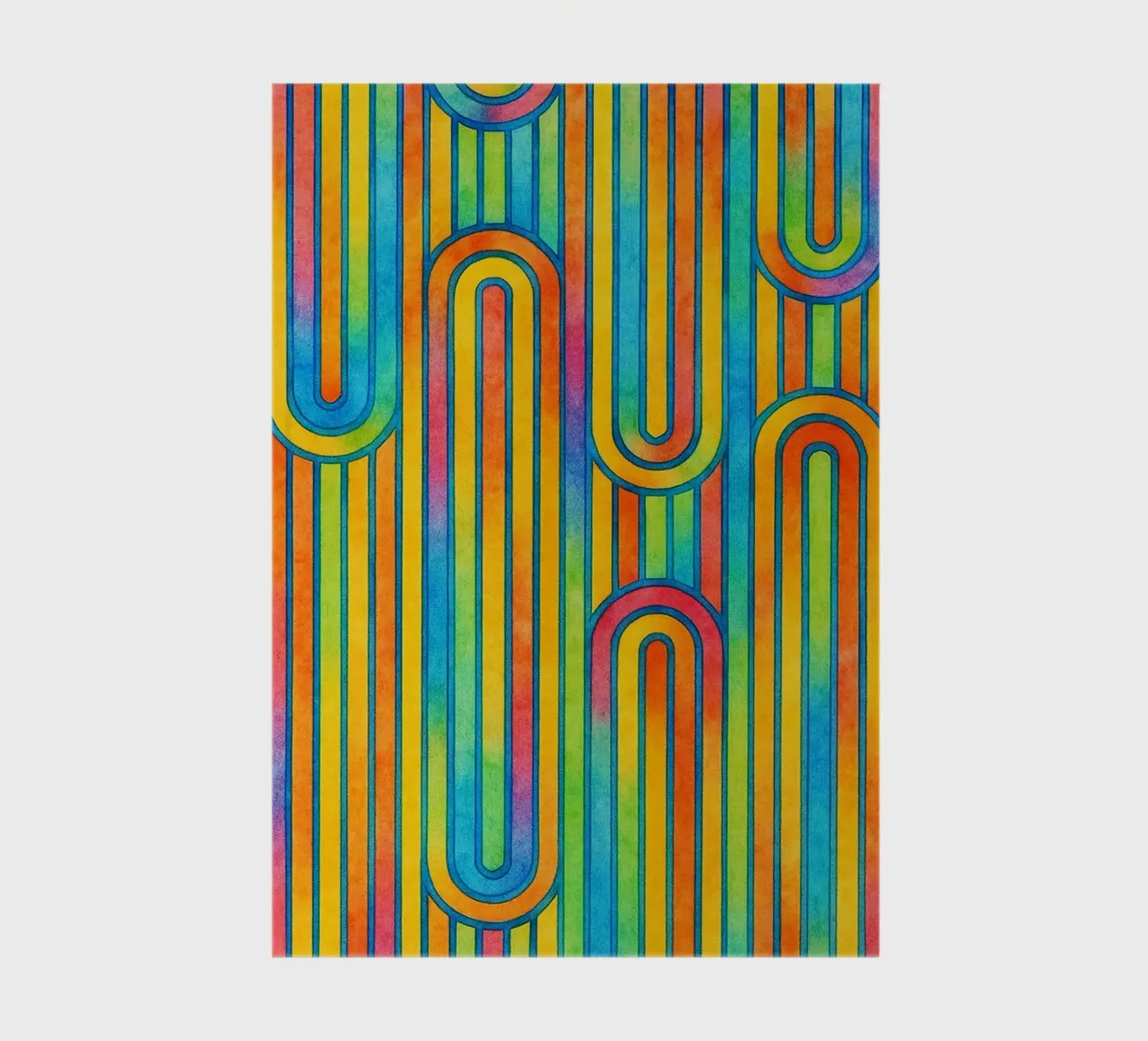 abstract geometric colorfull line notebook by arkhanz