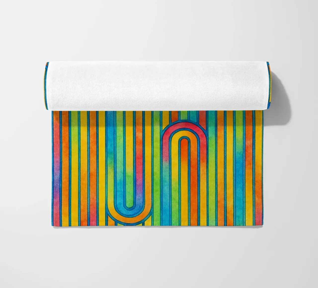 linea geometrica astratta colorfull telo mare da arkhanz