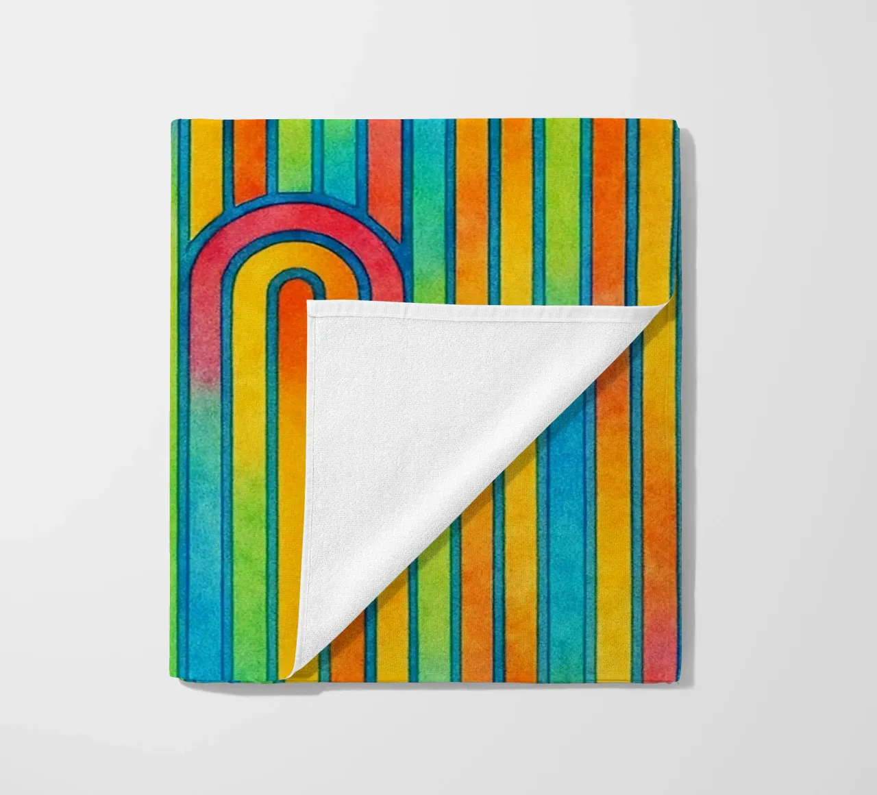 linea geometrica astratta colorfull telo mare da arkhanz