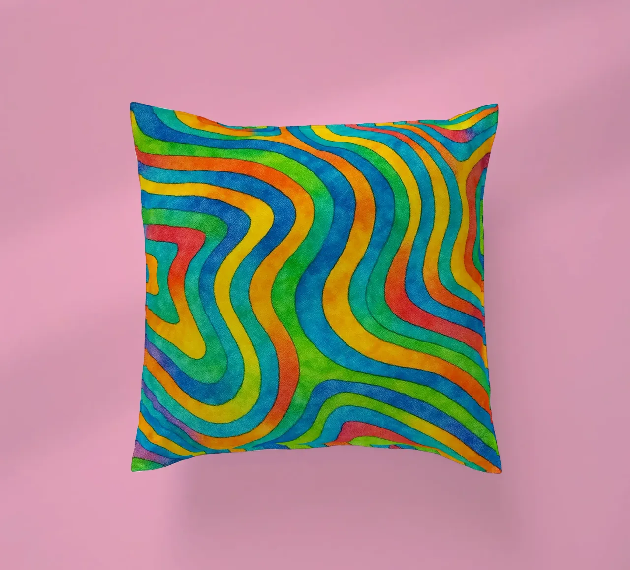 abstract geometric contour line decorative cushion by arkhanz