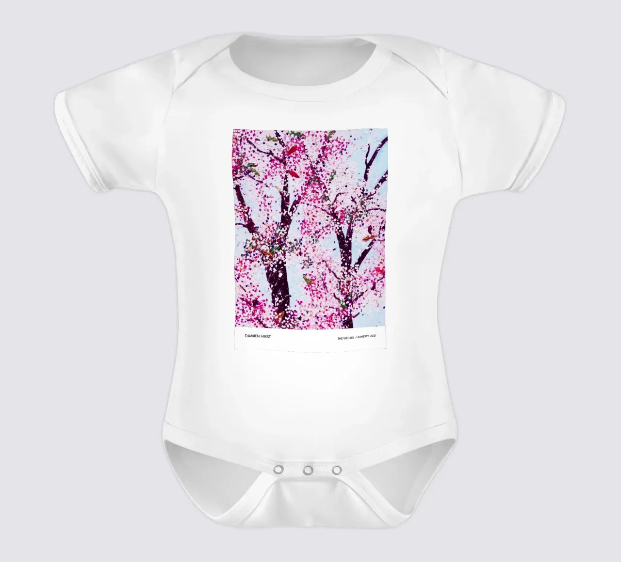 Damien Hirst Albero di ciliegio in fiore body neonato maniche corte da Romeyoprints
