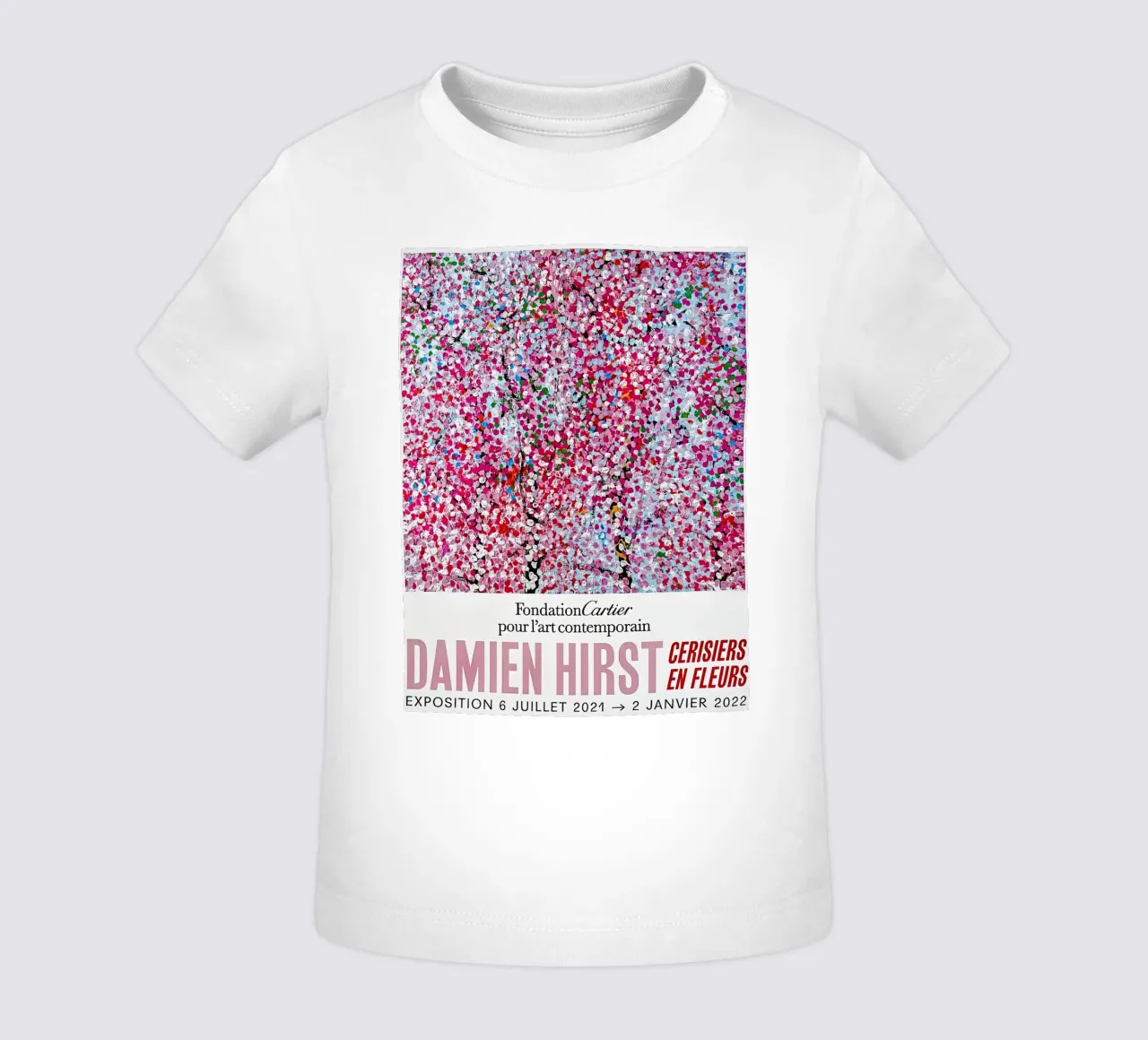 Damien Hirst Blossom Exposition baby t-shirt by Romeyoprints