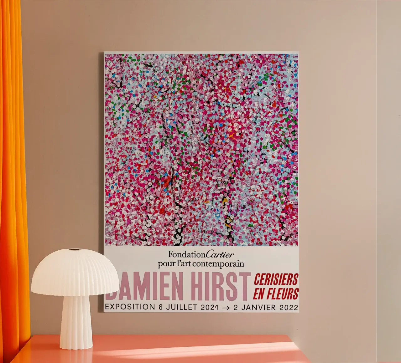 Esposizione di fiori di Damien Hirst tela con Cornice a cassetta da Romeyoprints