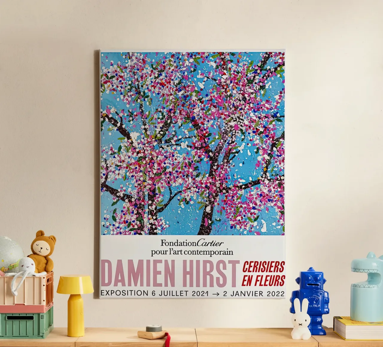 Albero dell'esposizione di Damien Hirst tela con Cornice a cassetta da Romeyoprints