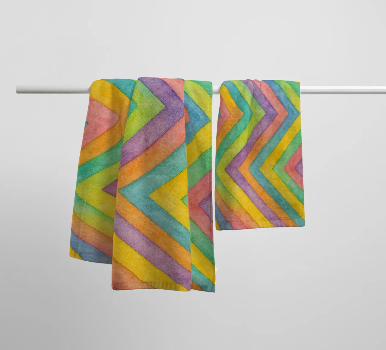 abstract geometric corner line towel by arkhanz