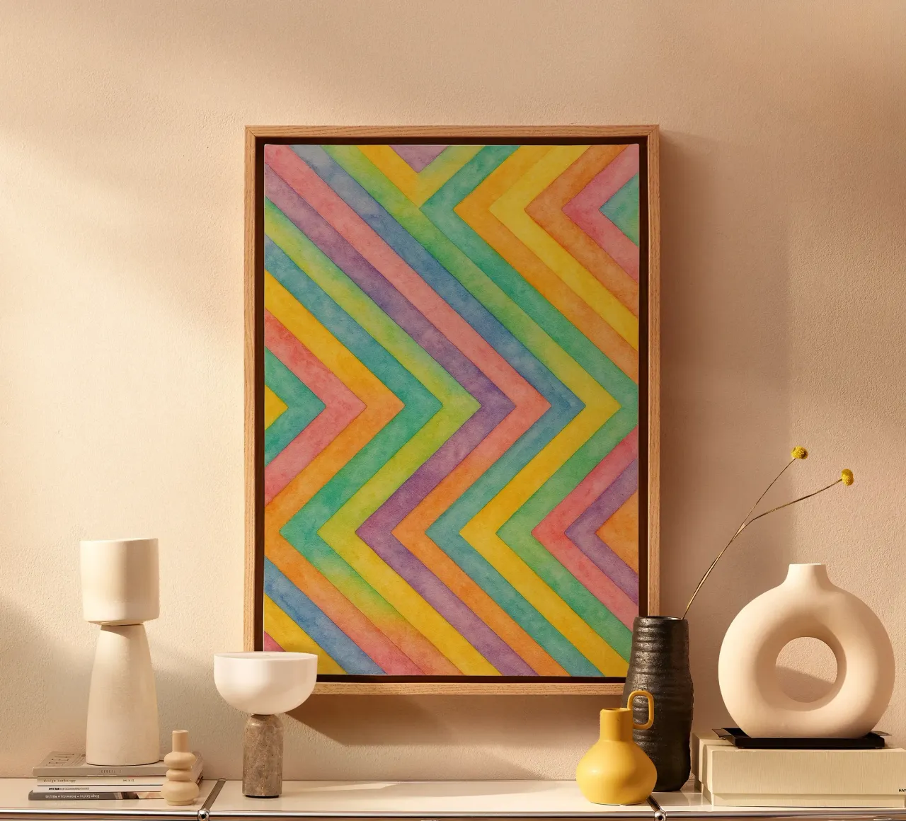 abstract geometric corner line canvas by arkhanz
