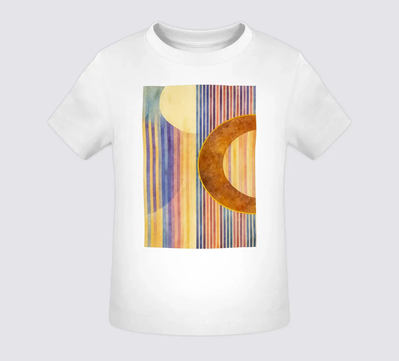 linea geometrica astratta di luna crescente maglietta neonato da arkhanz
