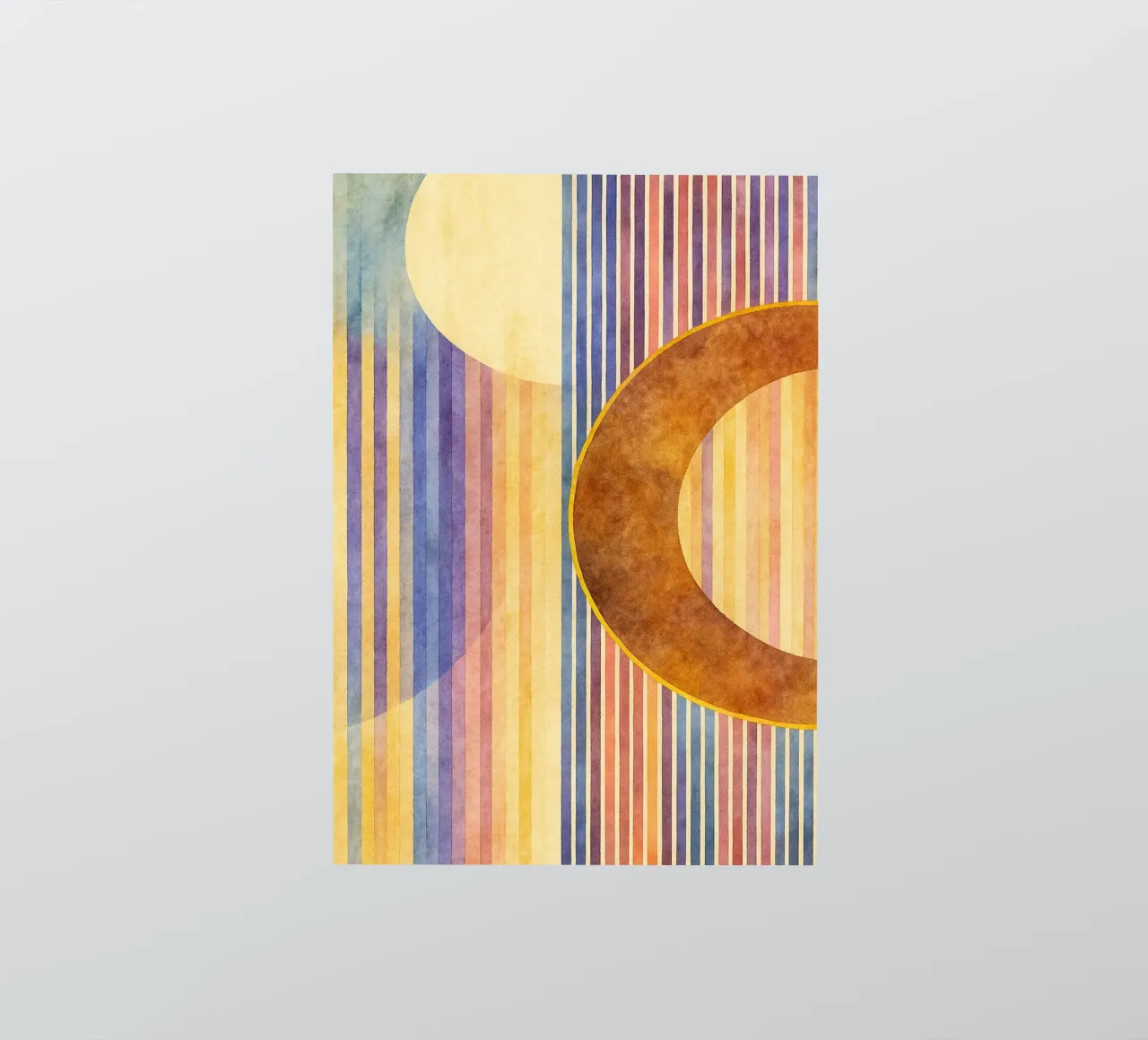 abstrakte geometrische Mondsichel Linie Sticker von arkhanz