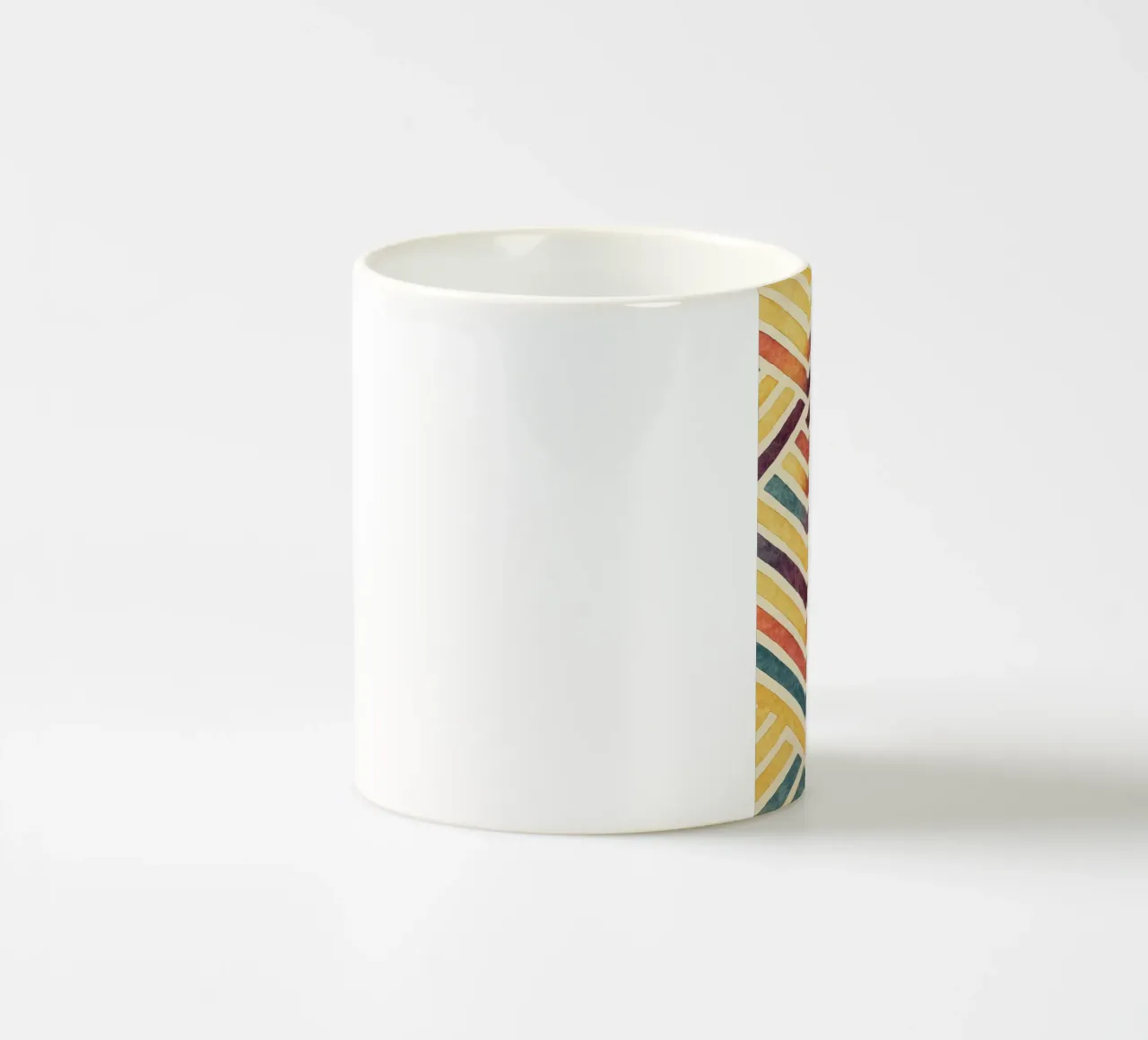 abstract geometric crooked line ceramic mug by arkhanz