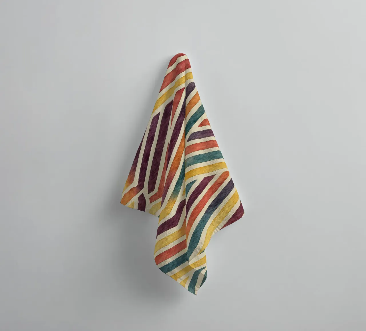 abstract geometric crooked line towel by arkhanz