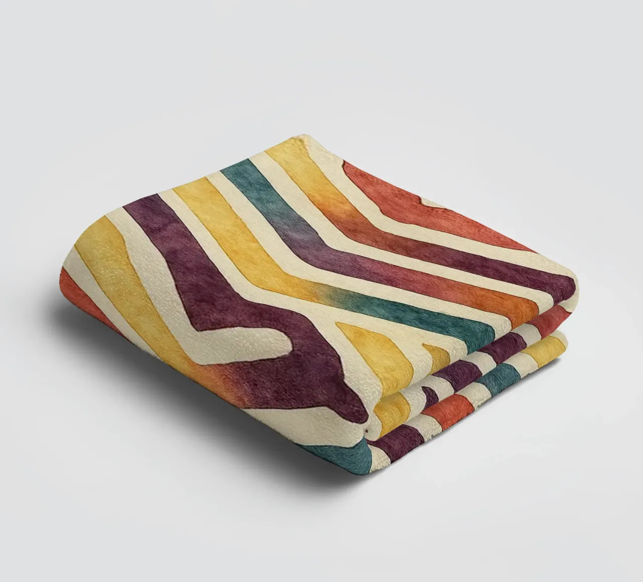 abstract geometric crooked line towel by arkhanz