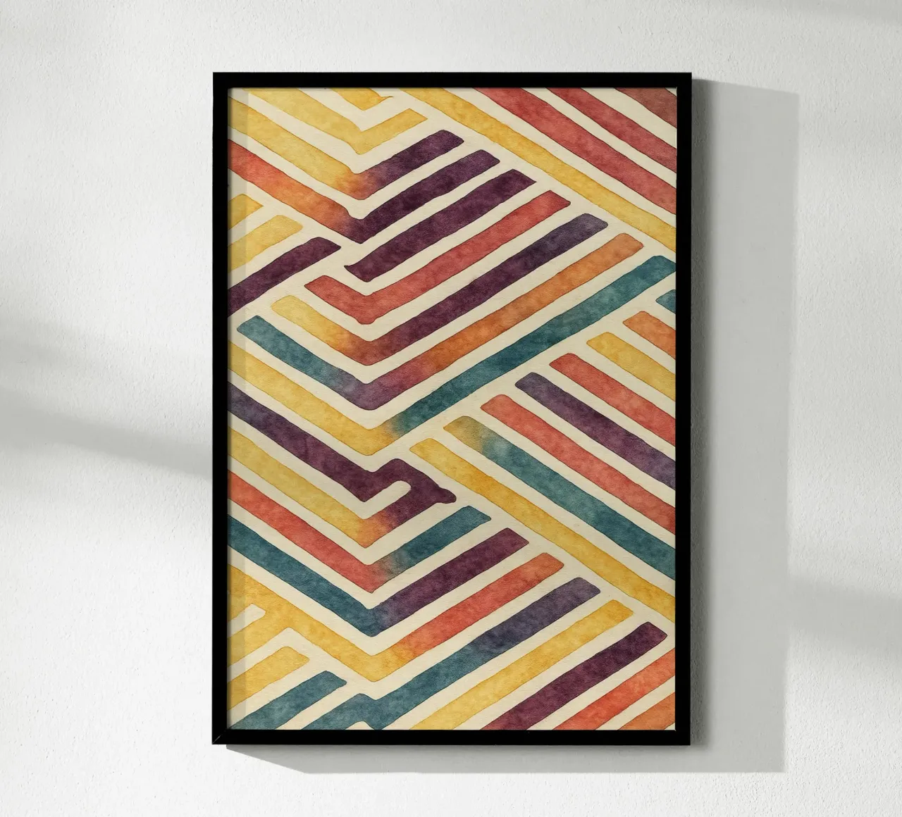 abstracte geometrische kromme lijn poster van arkhanz