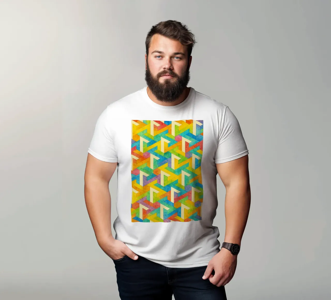 línea transversal geométrica abstracta camiseta de arkhanz
