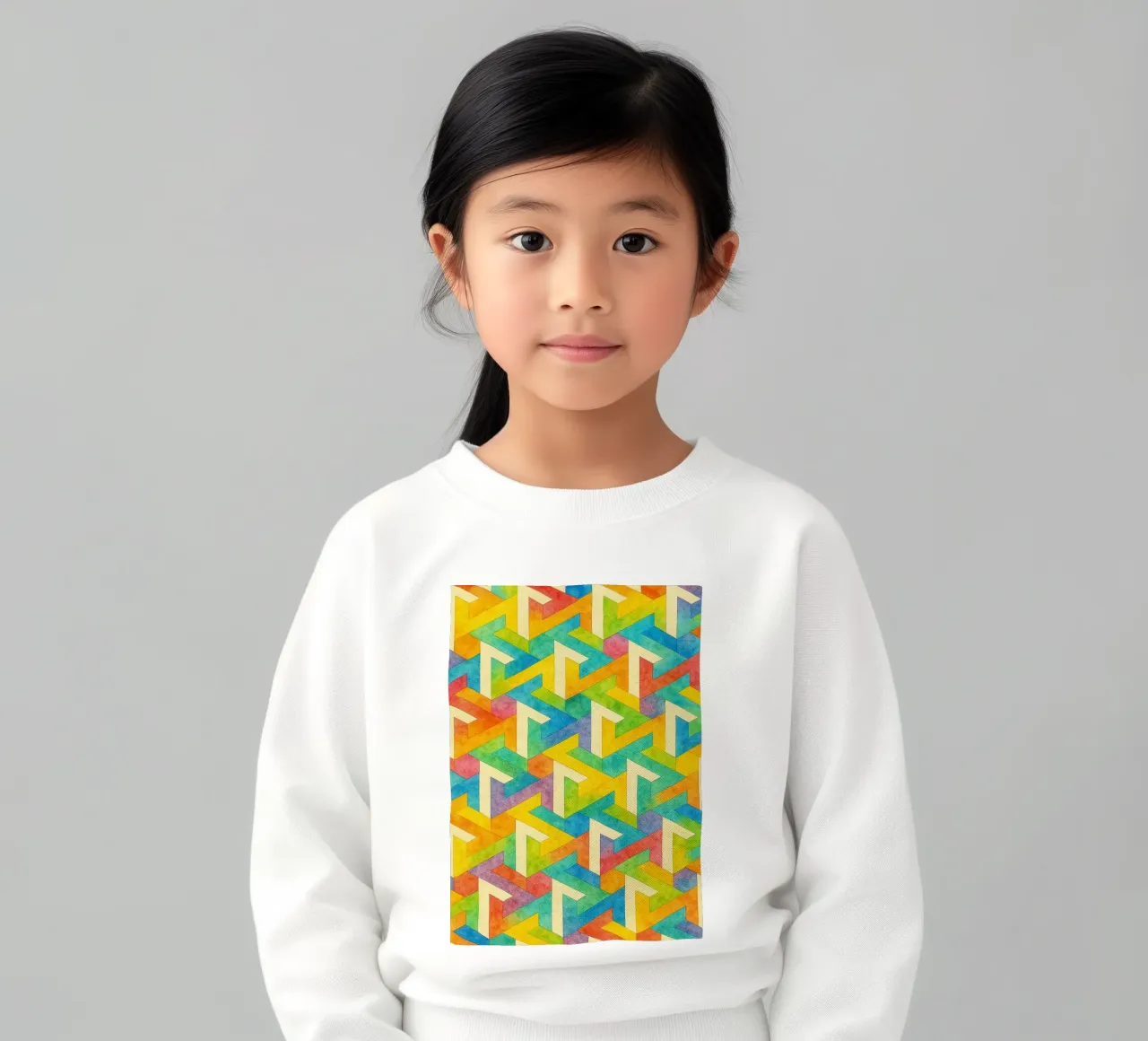 línea transversal geométrica abstracta sudadera para niño de arkhanz
