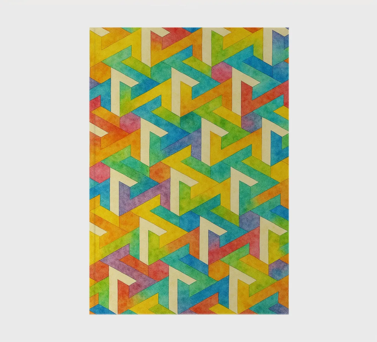 abstract geometric cross line notebook by arkhanz