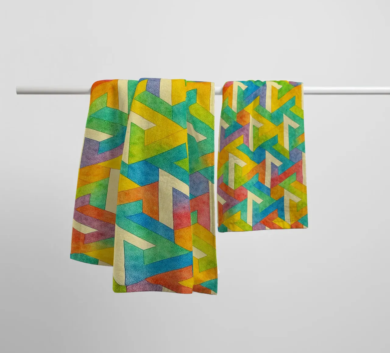línea transversal geométrica abstracta toalla de baño de arkhanz
