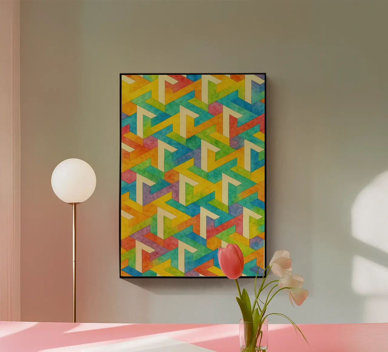 línea transversal geométrica abstracta metacrilato de arkhanz