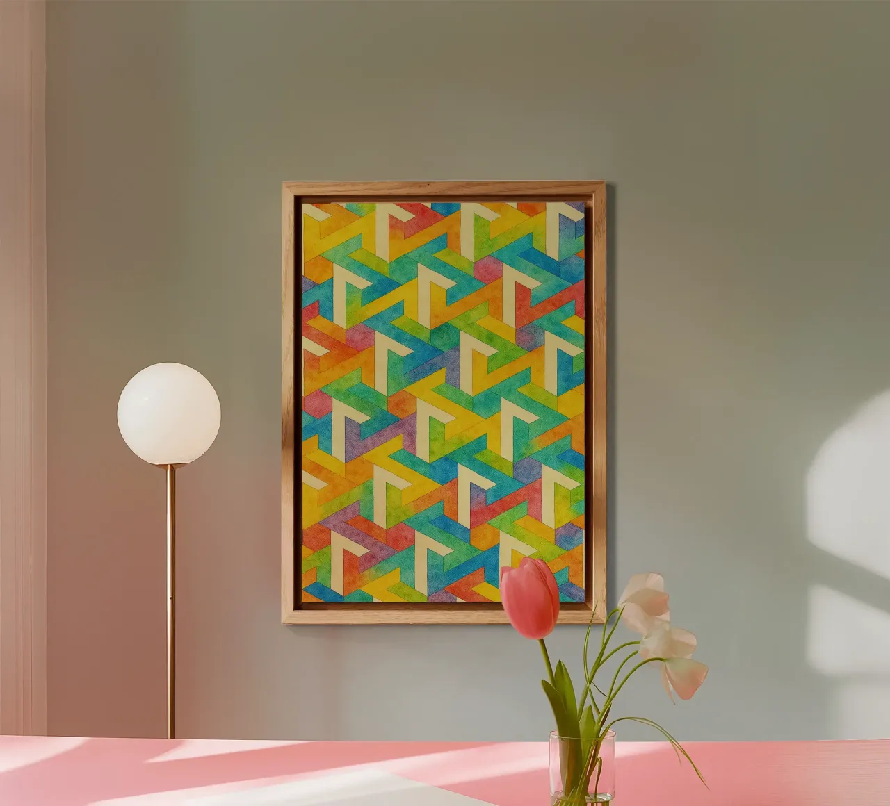 línea transversal geométrica abstracta aluminio dibond de arkhanz