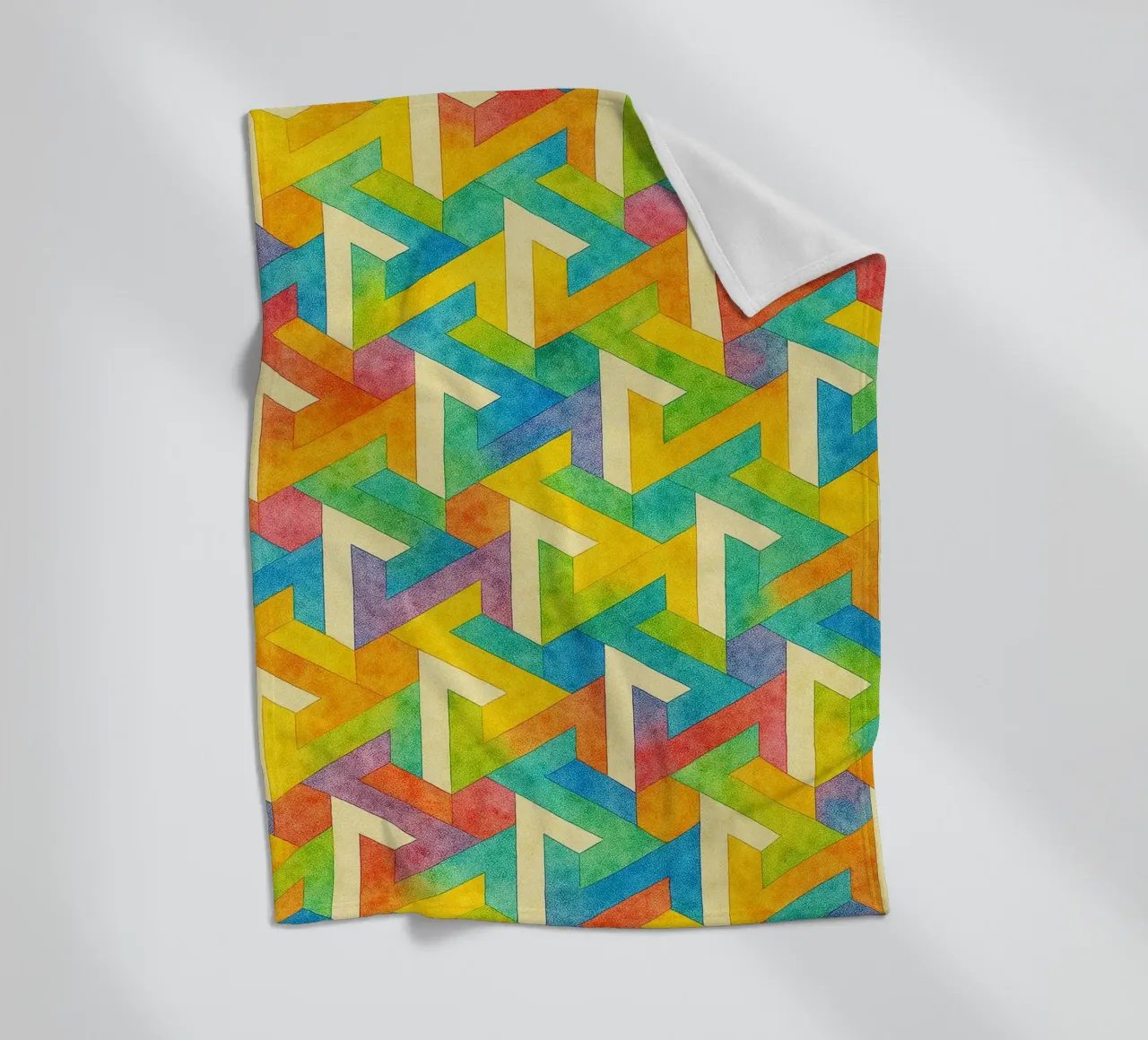 abstract geometrisch kruis lijn fleecedeken van arkhanz