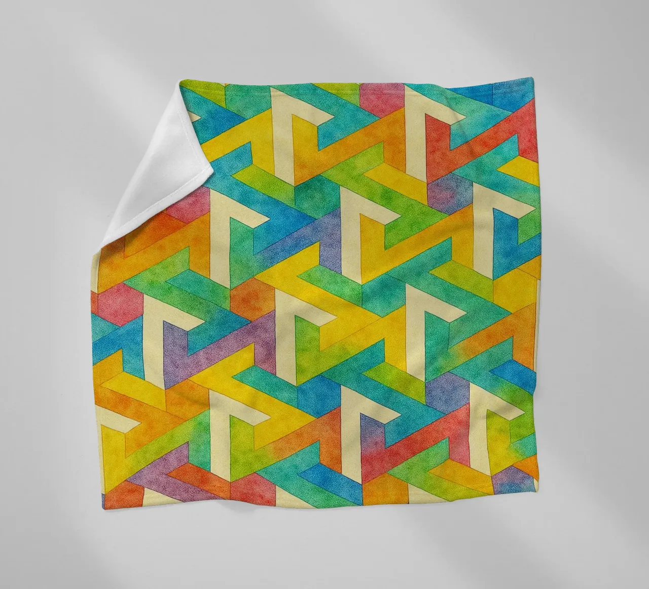 abstract geometrisch kruis lijn fleecedeken van arkhanz
