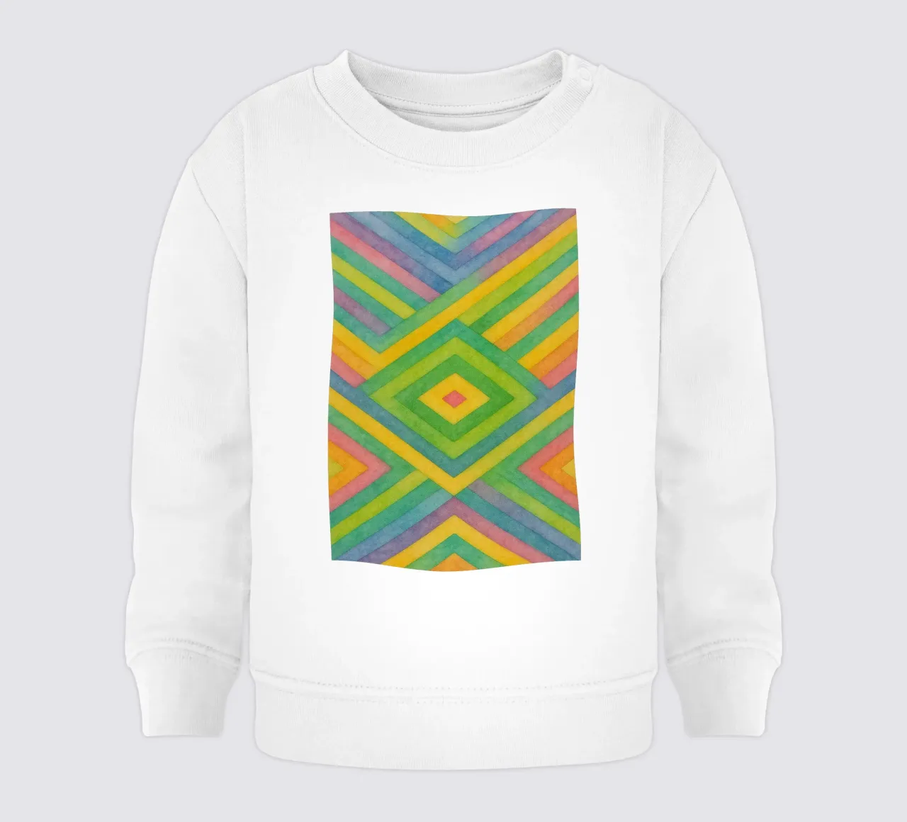 linea geometrica astratta a diamante felpa neonato da arkhanz