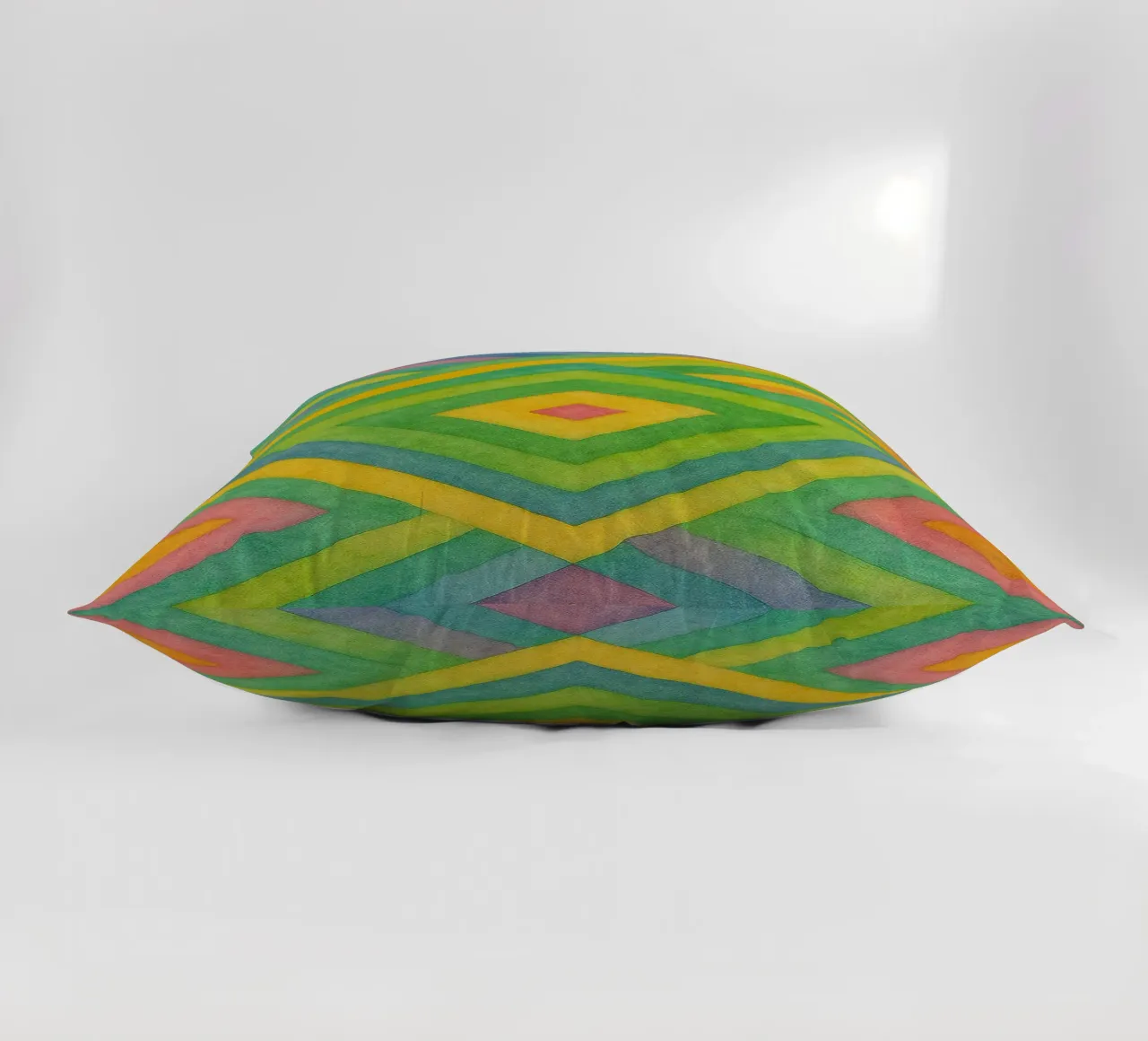 abstract geometric diamond line decorative cushion by arkhanz